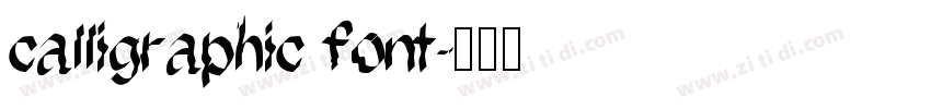 calligraphic font字体转换